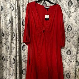 Orange/red dress eloquii plus size